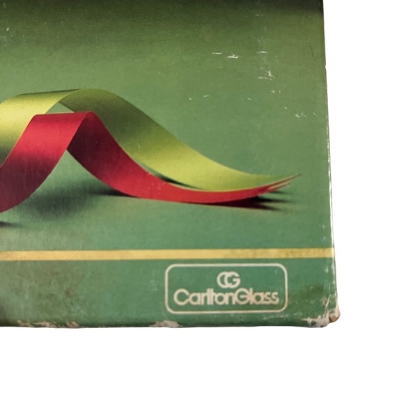 Carlton Glass Christmas Treasure Water Goblets Wine Glass US Made Christmas Tree - Picture 4 of 8